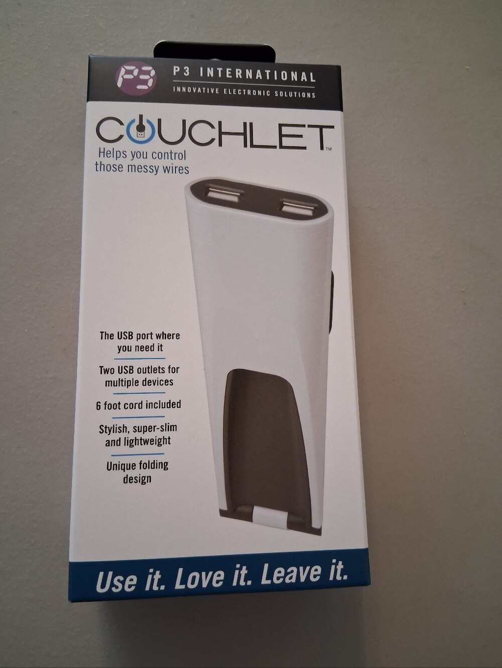 Couchlet USB Cord Organizer - White